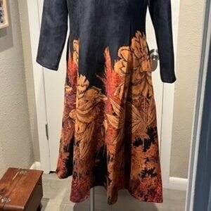 blue floral vegan leather coat NWT by ADORE